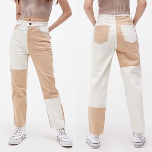Pacsun (26) Two-Tone Paneled High Waisted Straight Leg Jeans